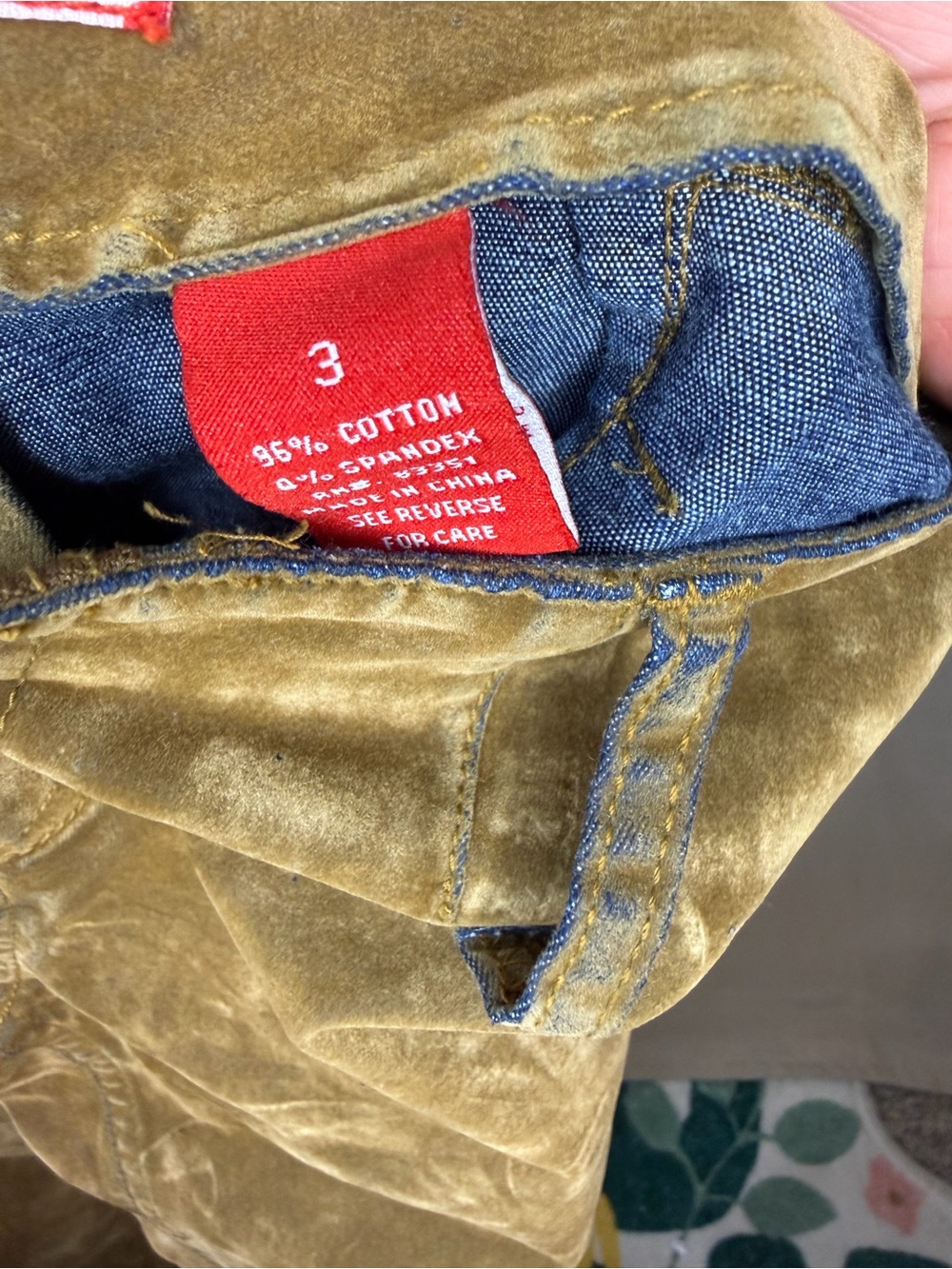 Corduroy Style Velvety Vintage Bootcut Pants in Brown - Picture 4 of 4